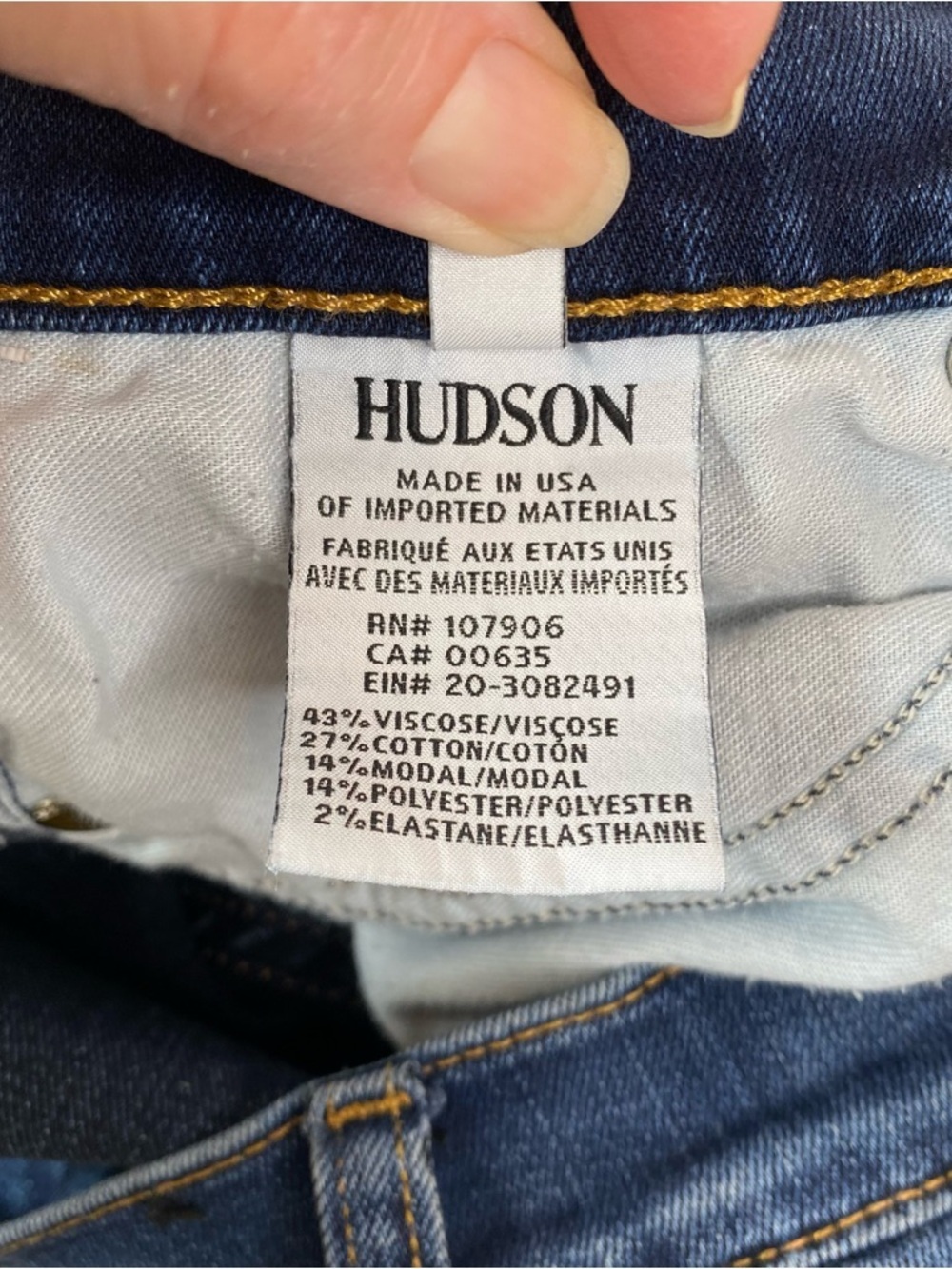 Hudson Women's NICO Midrise Super Skinny Jeans Dark Wash Size 28 - Picture 8 of 12